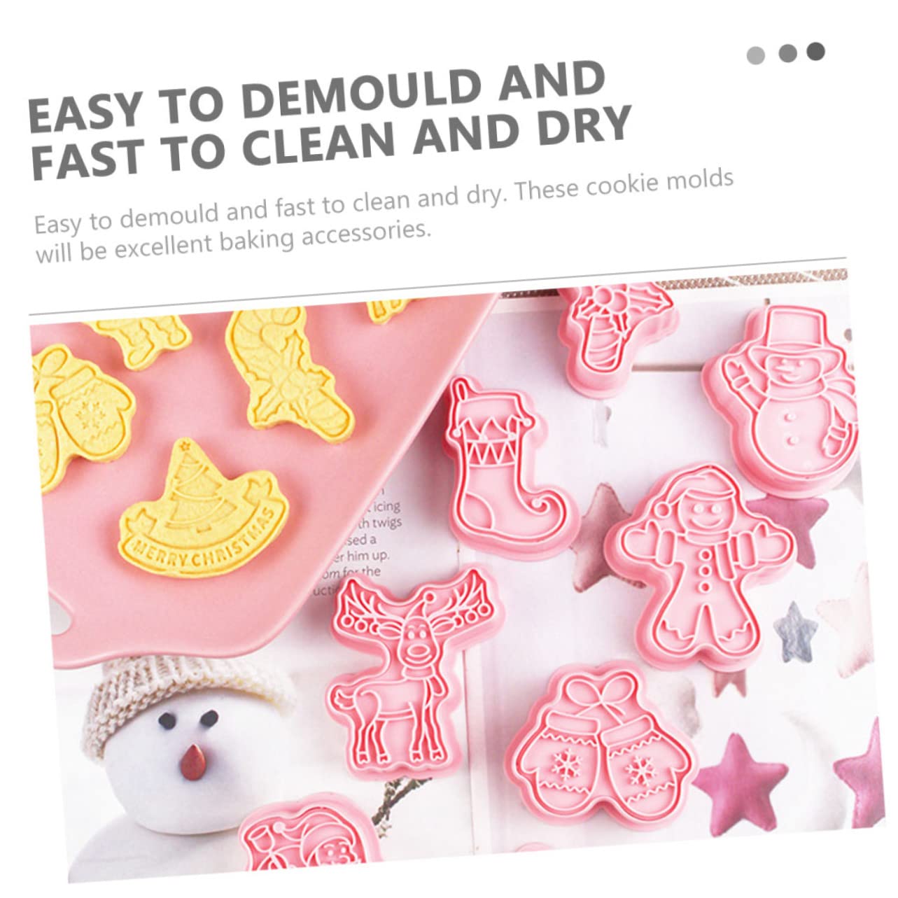 PRETYZOOM 4 Sätze Keksform Lebkuchen Keksschneider Gold Bausatz Baum Christmas-decorations Christmas Decoations Keksausstecher Aus Kunststoff Backzubehör Für Weihnachten Pp Rosa 8 Stück * 4