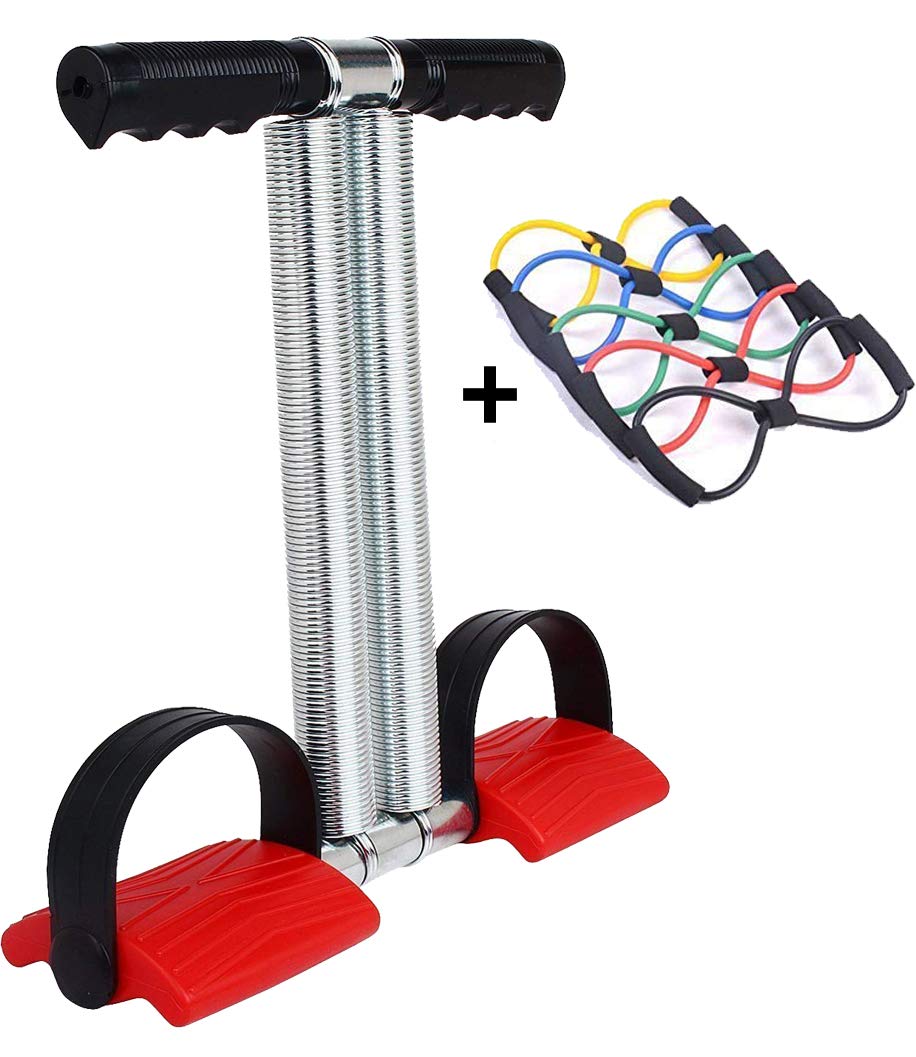 ALN® 5 in 1 Ab Tummy Trimmer with Chest Expander Combo Resistance 8 Type Muscle Workout Pulling Exerciser Fitness Tube for Men and Women - Multi Color (B08476G3KN) Amazon Price History, Amazon Price Tracker