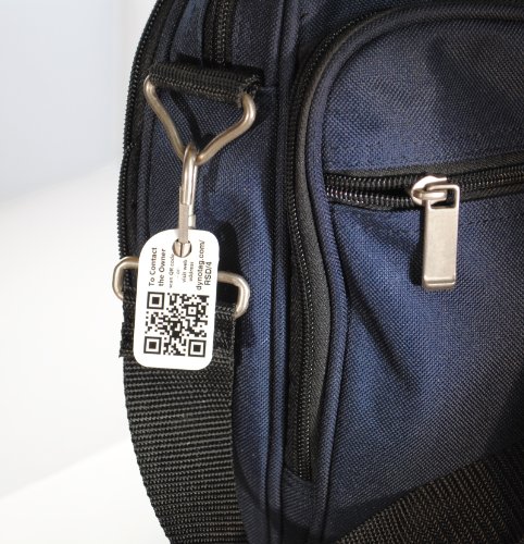 Dynotag Web Enabled Smart Mini Fashion ID Tags, with DynoIQ & Lifetime Recovery Service. 3 Identical Tags for Gear (Original White) - Thumbnail 2