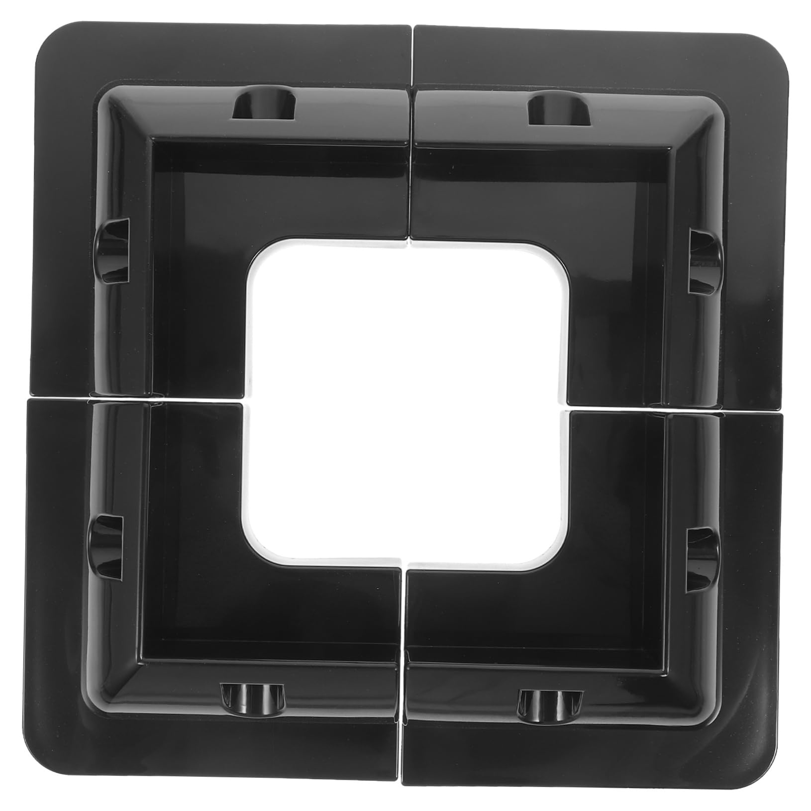 PLAFOPE Staffa Pannello Solare ABS Nero Supporto per Camper | Montaggio senza Foratura, Struttura Robusta Flusso D'aria, per Tetto Piano e Installazione su Camper