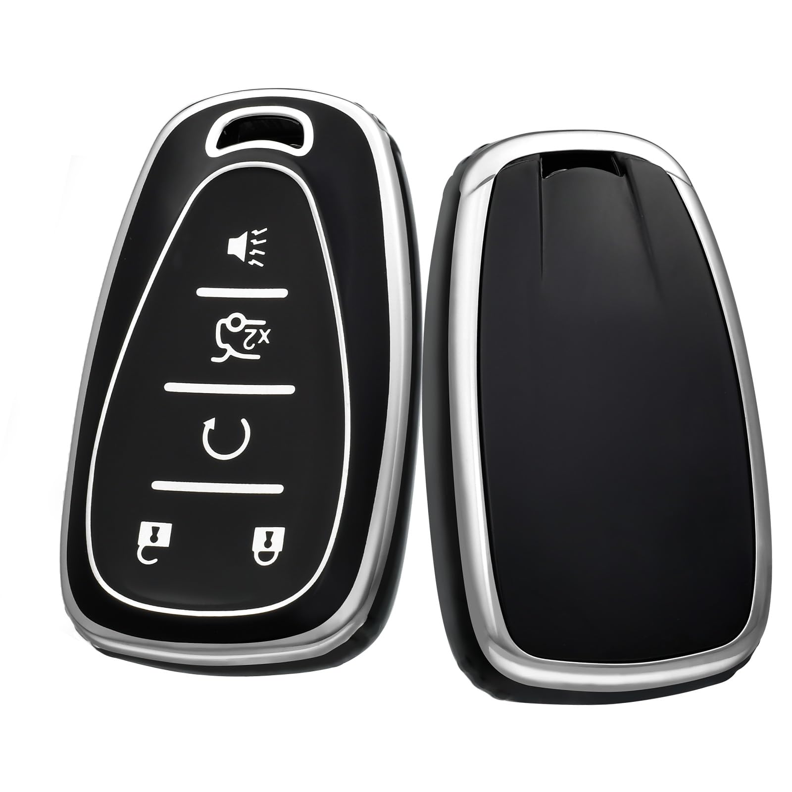 for Chevy Car Key Cover Soft TPU Full Car Key Shell Chevrolet Car Accessories Remote Key Protector Compatible