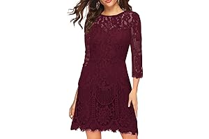 Lavish Attire for the Autumn Soiree: Women's Elegant Round Neck V-Back Dress