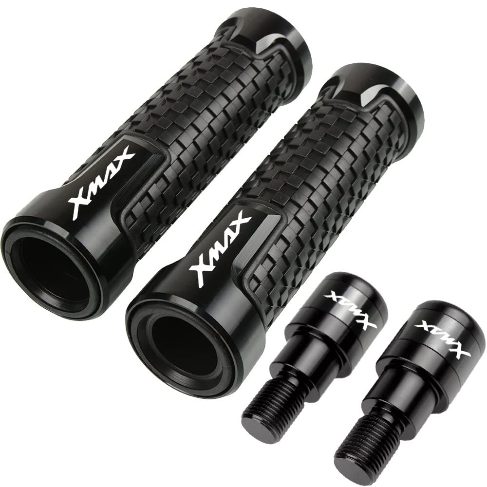 Poignées de guidon pour Yamaha Xmax en aluminium CNC noir antidérapant