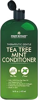Tea Tree Oil Conditioner 16 fl oz - Anti Dandruff Natural Oil conditioner For Dry Itchy & Flaky Scalp - Sulfate Free Paraben Free Cleanser - Prevents Head Lice & Thinning