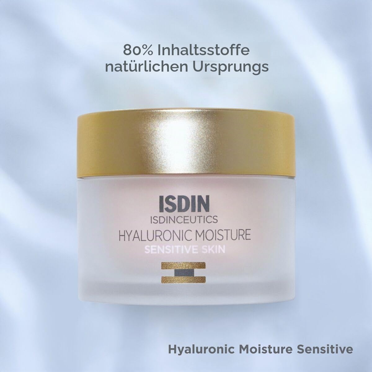 ISDIN ISDINCEUTICS Hyaluronic Moisture Sensitive Skin, leichte, feuchtigkeitsspendende Gesichtscreme mit Hyaluronsäure und Niacinamid für empfindliche Haut, 50 g