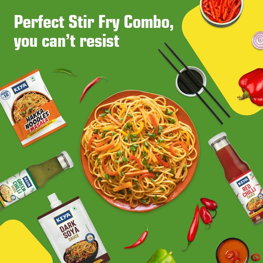 Keya Hakka Noodle Veg 150g pack of 2 | Chinese Restaurant Style | Quick & Easy to Prepare | Steamed & Air Dried | Zero Oil | Natural Ingredients | Zero Trans Fat | Delicious Taste | Ideal for Home-Cooked Chinese Meals 4