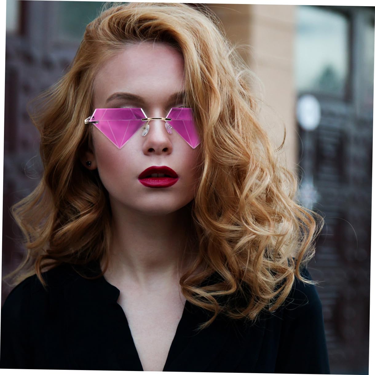 Abaodam 8pièces Lunettes De Fête Sans Monture De Accessoires De Mode Fantaisie Pour Événements Festivals Et Soirées