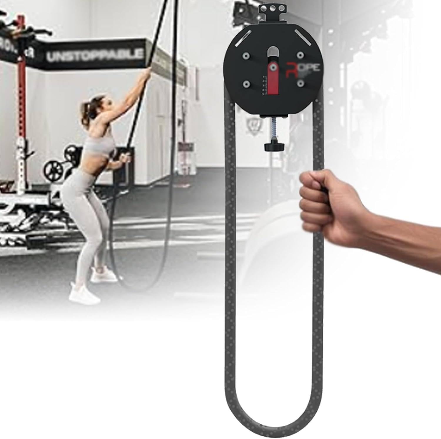 Trener linowy Endless Rope, regulowany opór, urządzenie do treningu całego ciała z liną nylonową premium do domu lub na siłownię
