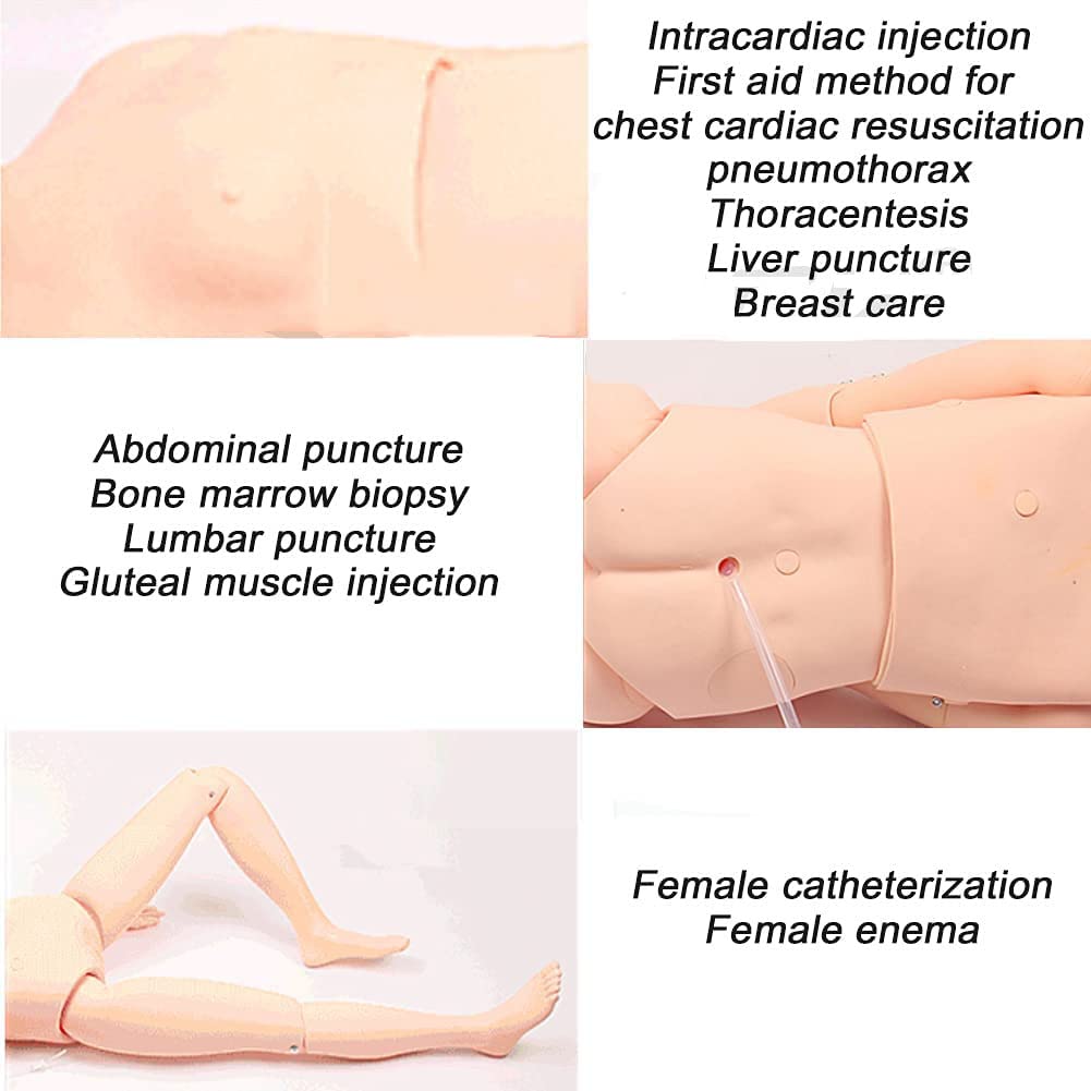 Formación Enfermería Maniquí, Mujeres Maniqui Enfermeria, Maniquí Entrenamiento Enfermería, RCP Maniqui Simulador Medico Con Módulos Heridas Viscerales Para Enfermería Médico Formación Enseñando