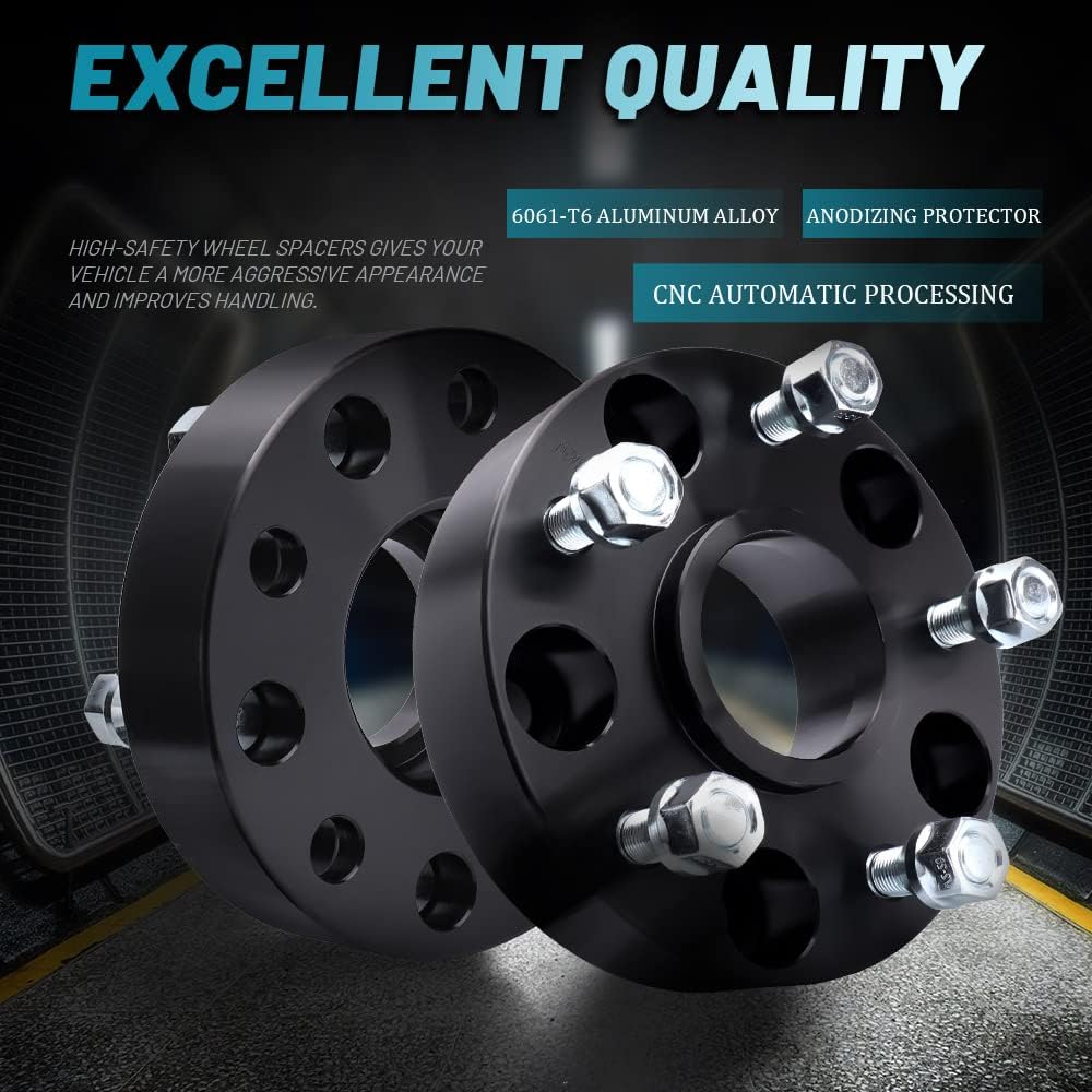 IRONTEK 1.5" 5x127mm Wheel Spacers for Jeep JK 5x5 Hubcentric Spacer Adapters (71.5mm Hub Bore,1/2" x20 Studs) Fits for Jeep 99-10 Grand Cherokee WJ/WK, 07-18 Wrangler JK/JKU, 06-10 Commander XK 38mm