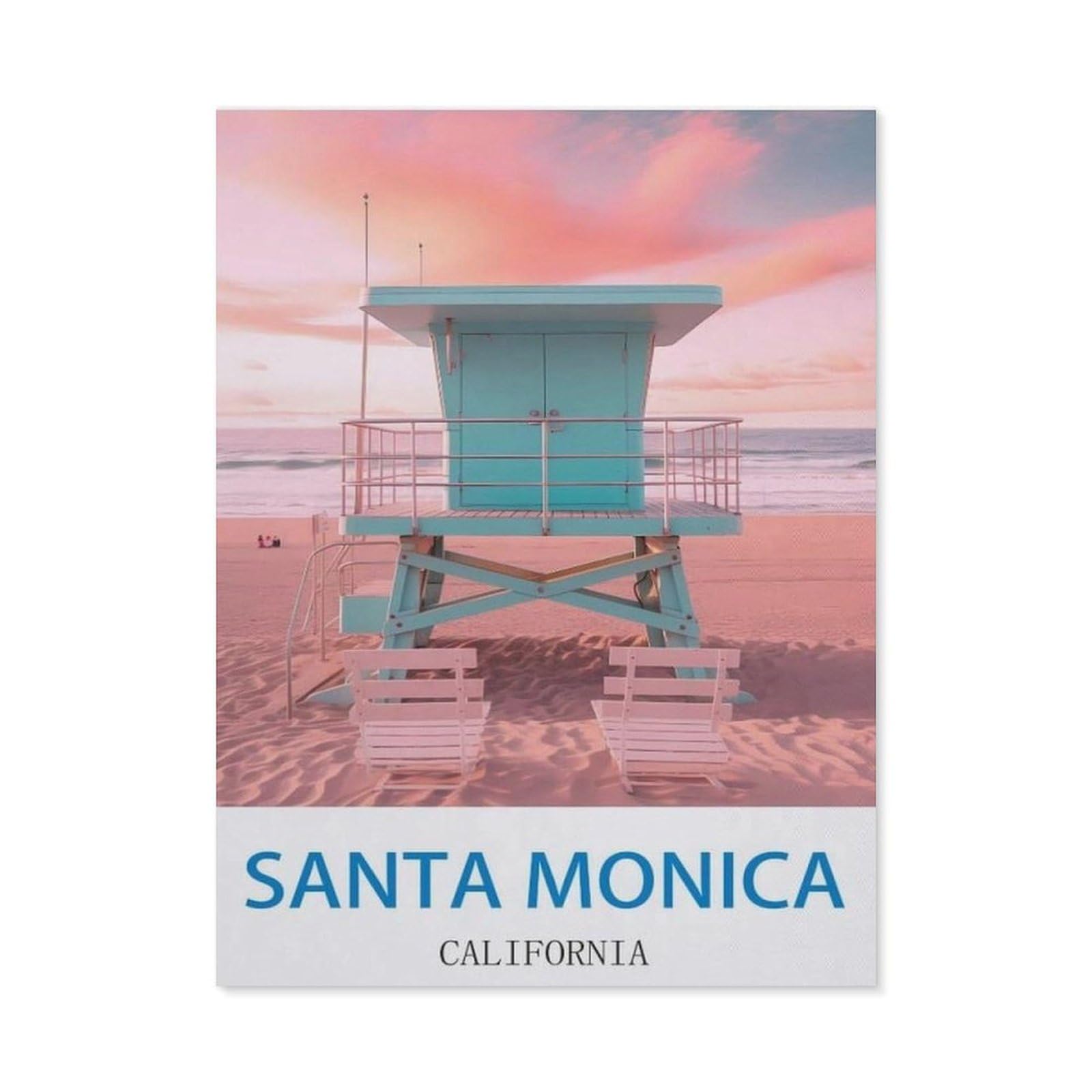 BEAYODKP 5D Diamond Painting，Santa Monica California，Diamond Embroidery Cross Stitch（40 x 50 cm/15.74 x 19.68 inches）-CL5