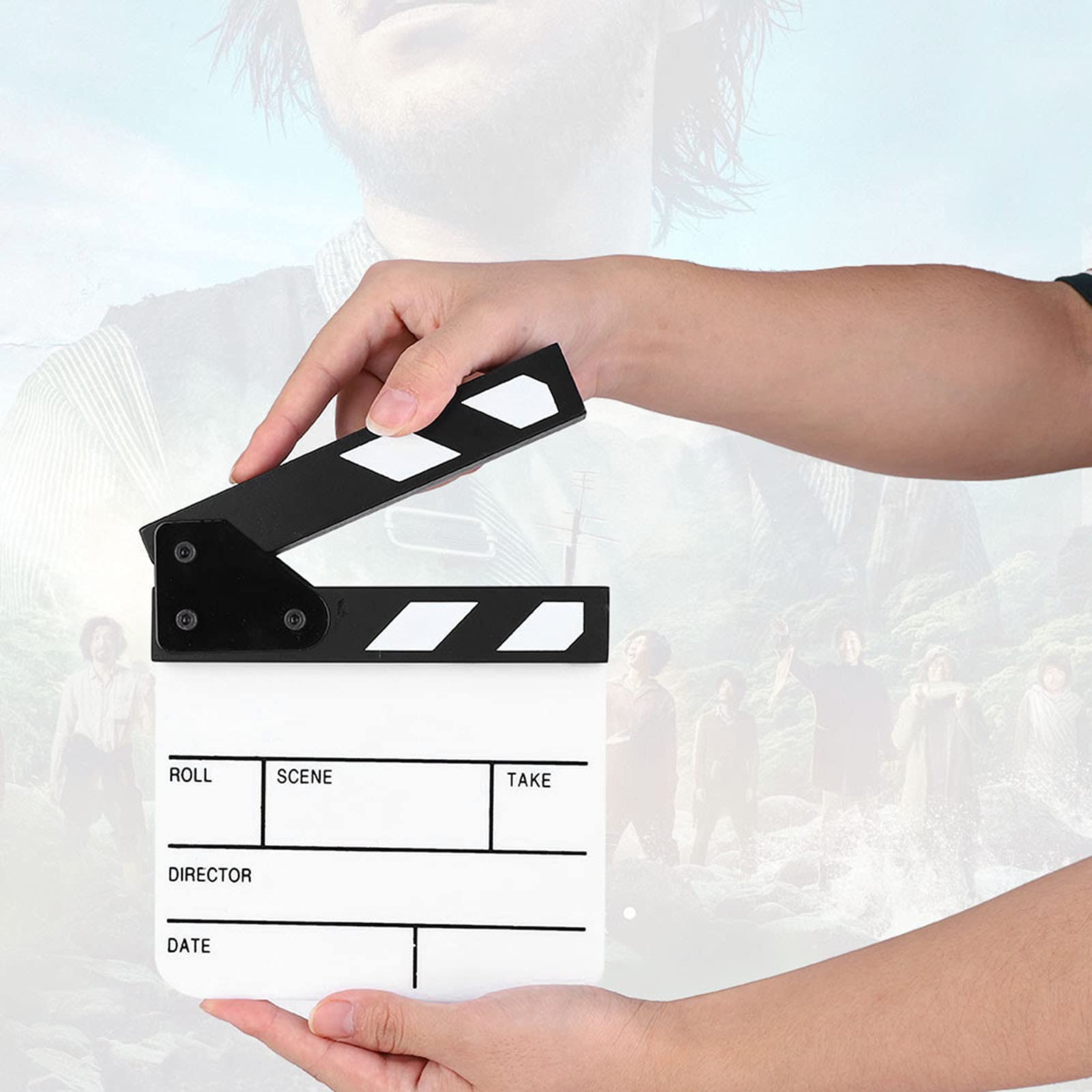 Clap De Cin Ma Acrylique,Slate Cinema,Slate Cinema,Film Slate Small,Movie Clapper Board,Autres Accessoires De Prise De Vue,Mini Acrylique Director Scene Clapperboard TV Movie Action Board Film Cut Pro