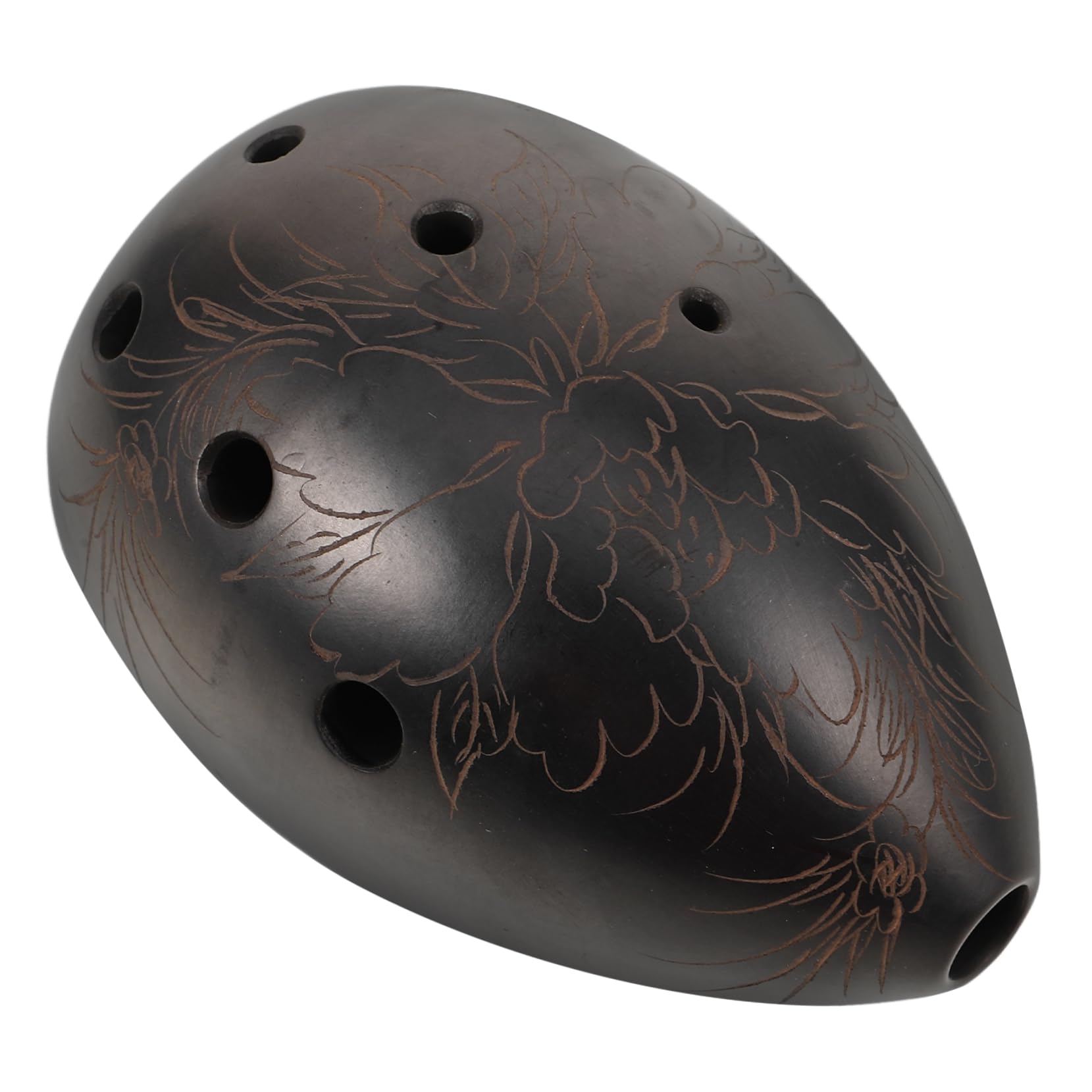 Yardwe Portable Musical Instrument 8 Hole Pear Shape Ocarina for Boys and Girls Adults Easy to Play Black