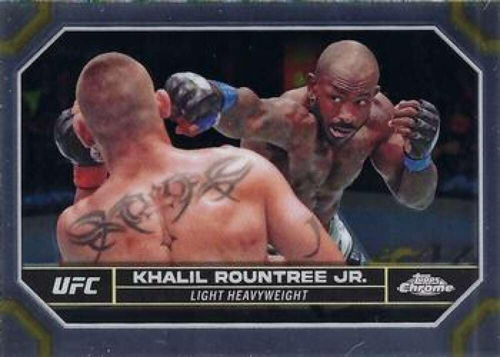2024 Topps Chrome UFC #113 Khalil Rountree Jr. Official MMA Trading Card in Raw (NM or Be…