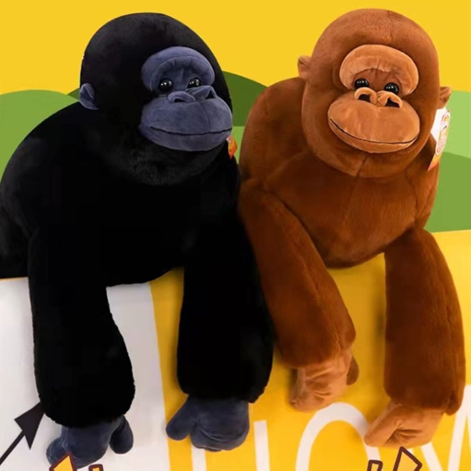 Amazon Co Jp ハウスxin 猿 特大ぬいぐるみ ゴリラ ブラック ぬいぐるみ 抱き枕 かわいい 面白い 添い寝 ゴリラぬいぐるみ 動物玩具 癒しい リアル 変形しにくい 特大 柔らかく ホワイトデー 多機能枕 70cm 誕生日 ふわふわ 面白い 記念日 大人 大 おもちゃ