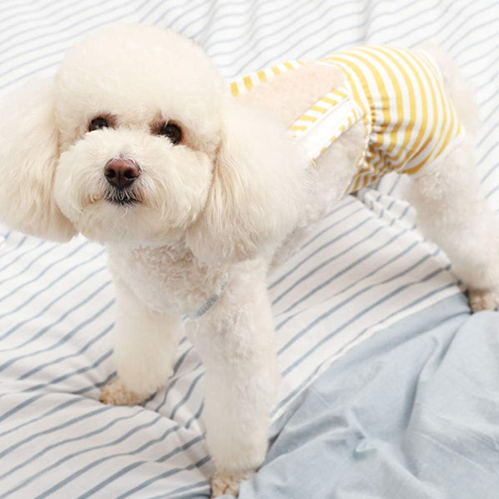 Dog Sanitary Pants,Female Dog Doggy Puppy Diaper Nappy Physiological Pants,Washable Dog Diapers Reusable Menstrual Suspender Underwear,2-Pack