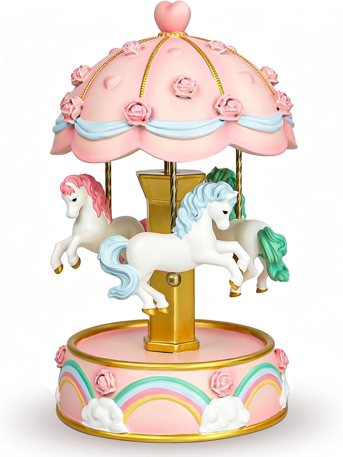 Carousel Music Box, Color-Changing LED Lights Musical Boxes, Gift Wrapped Unicorn Music Boxes for Girls, Christmas & Birthday Gifts for Women Daughter Granddaughter, Melody You are My Sunshine