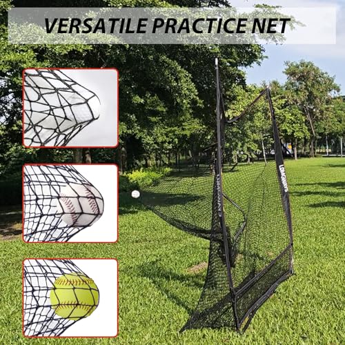 Image of 7x7FT Golf /Baseball /Softball Practice Net with Carry Bag for Training | Multi-Sport Use |Portable |Large Practice Area |Quick Set up |Versatile Training