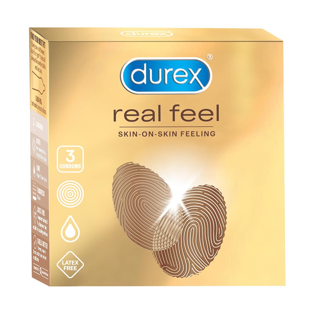 Durex Real Feel Condoms for Men - 3 Count | Latex Free