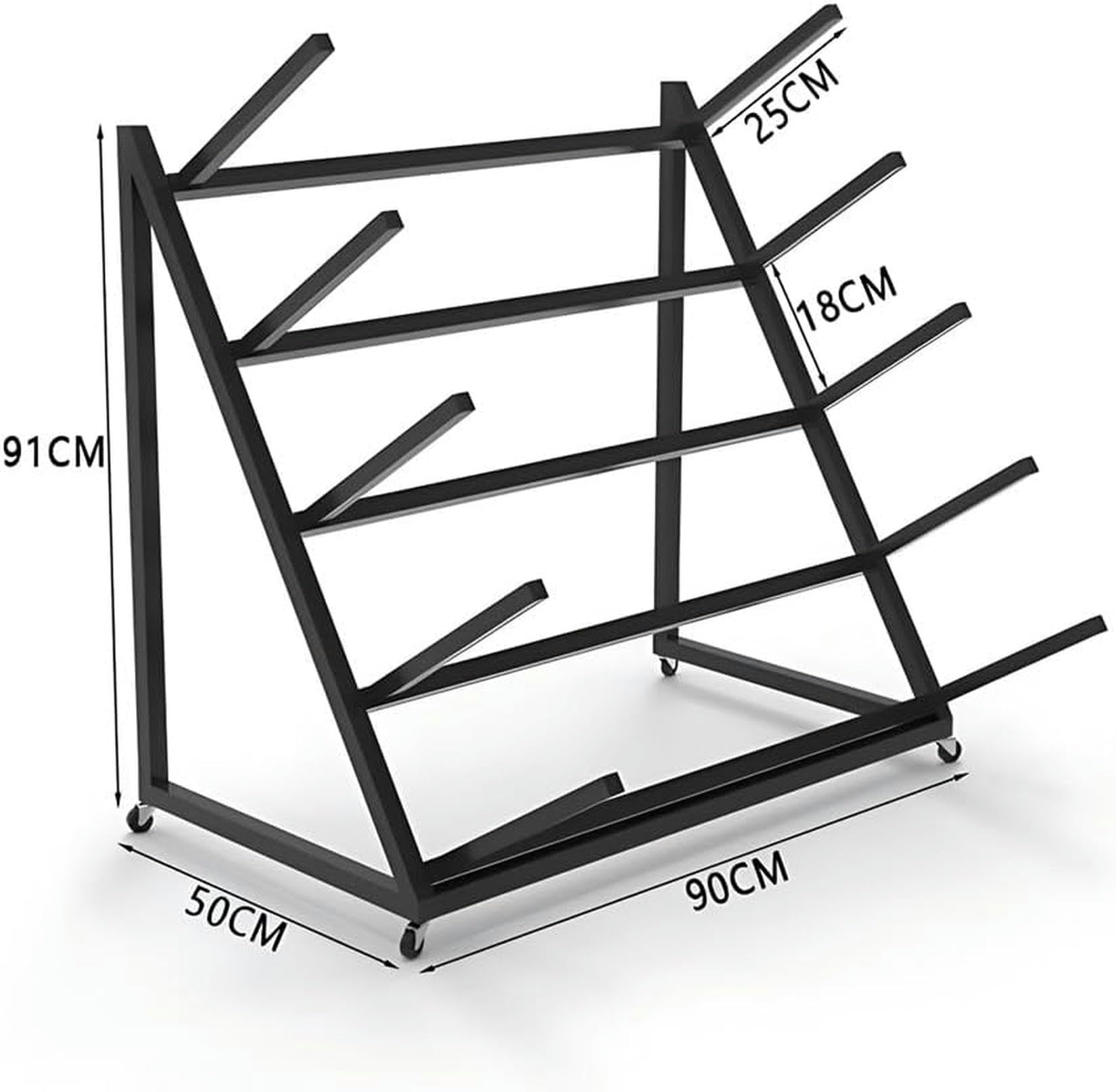 LIEOWYD Metal Snowboard Storage Rack, Triangle Freestanding Ski Storage Rack for Garage, Home Gym Organize Holder, 4/5/6 Layers Available