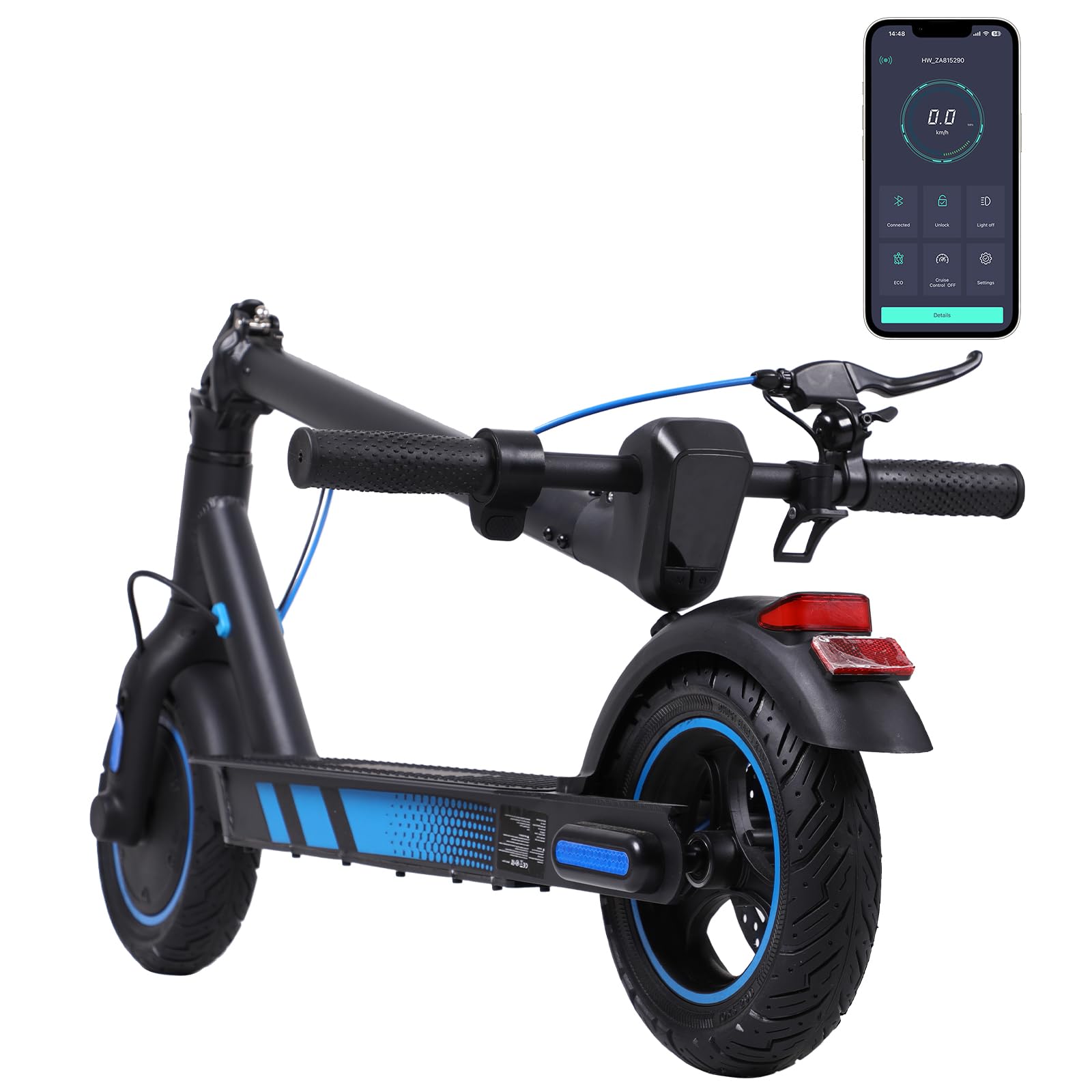 Trottinette Électrique Adulte, Moteur 600 W, Batterie 36 V 15 Ah, Autonomie Jusqu’à 35 km, Vitesse Max. 25 km/h, Pneus Pleins 10 Pouces, Cadre en Aluminium, Charge 100 kg