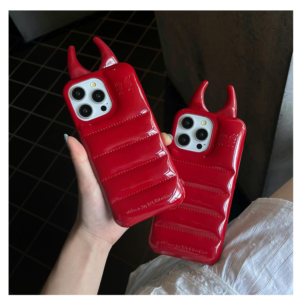 Amazon.co.jp: GuoDuo 悪魔の角 iPhone16ケース デザイン スリム