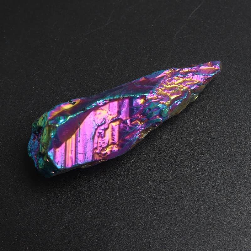 Miniatura 6 de Acxico 1 unids 3.53 oz titanio arco iris aura lemuriano cuarzo cristal punto curativo