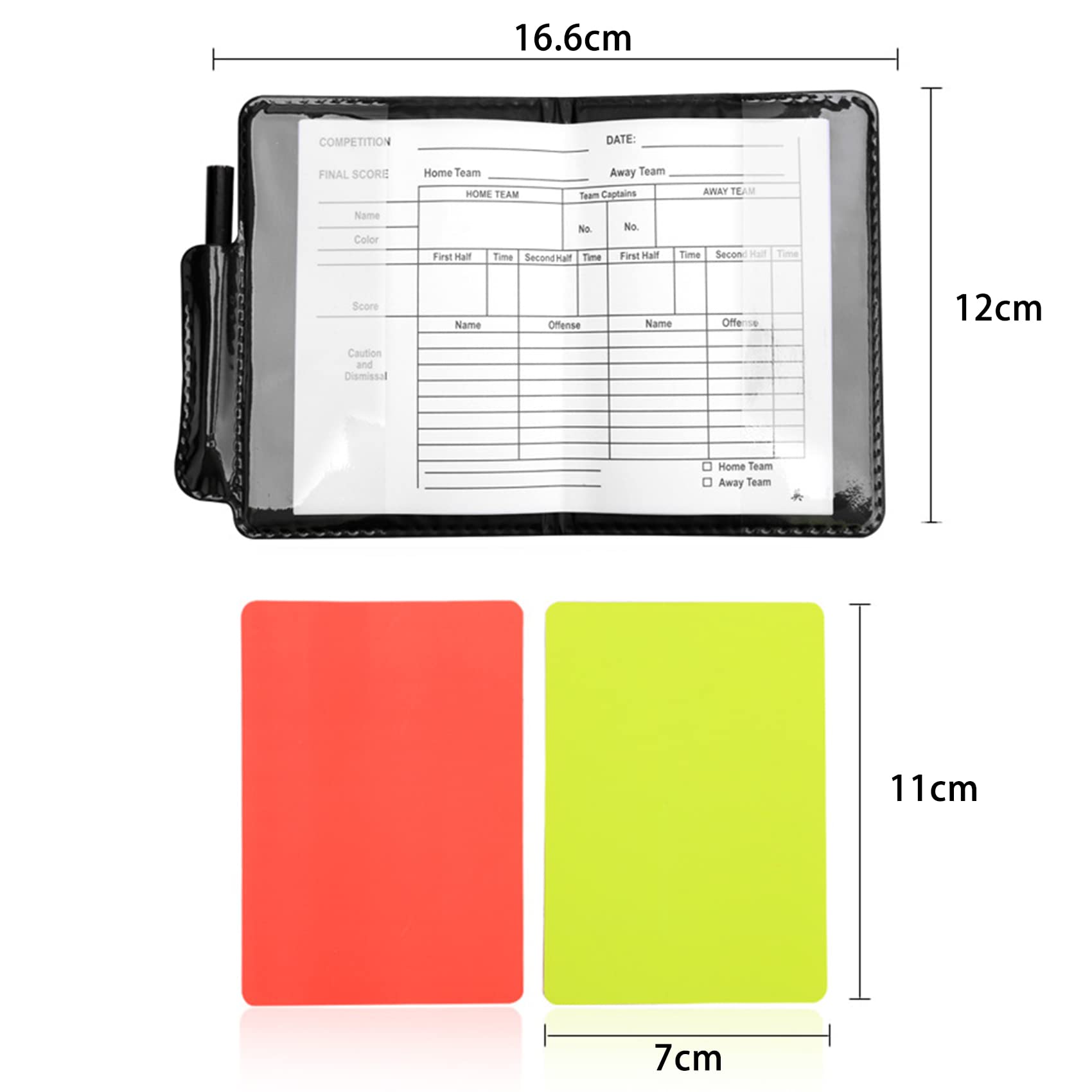 Kit Arbitro Calcio Olakin - Cartellini Giallo E Rosso, Taccuino E Matita, Set Completo Per Allenatori E Arbitri - Foto 2