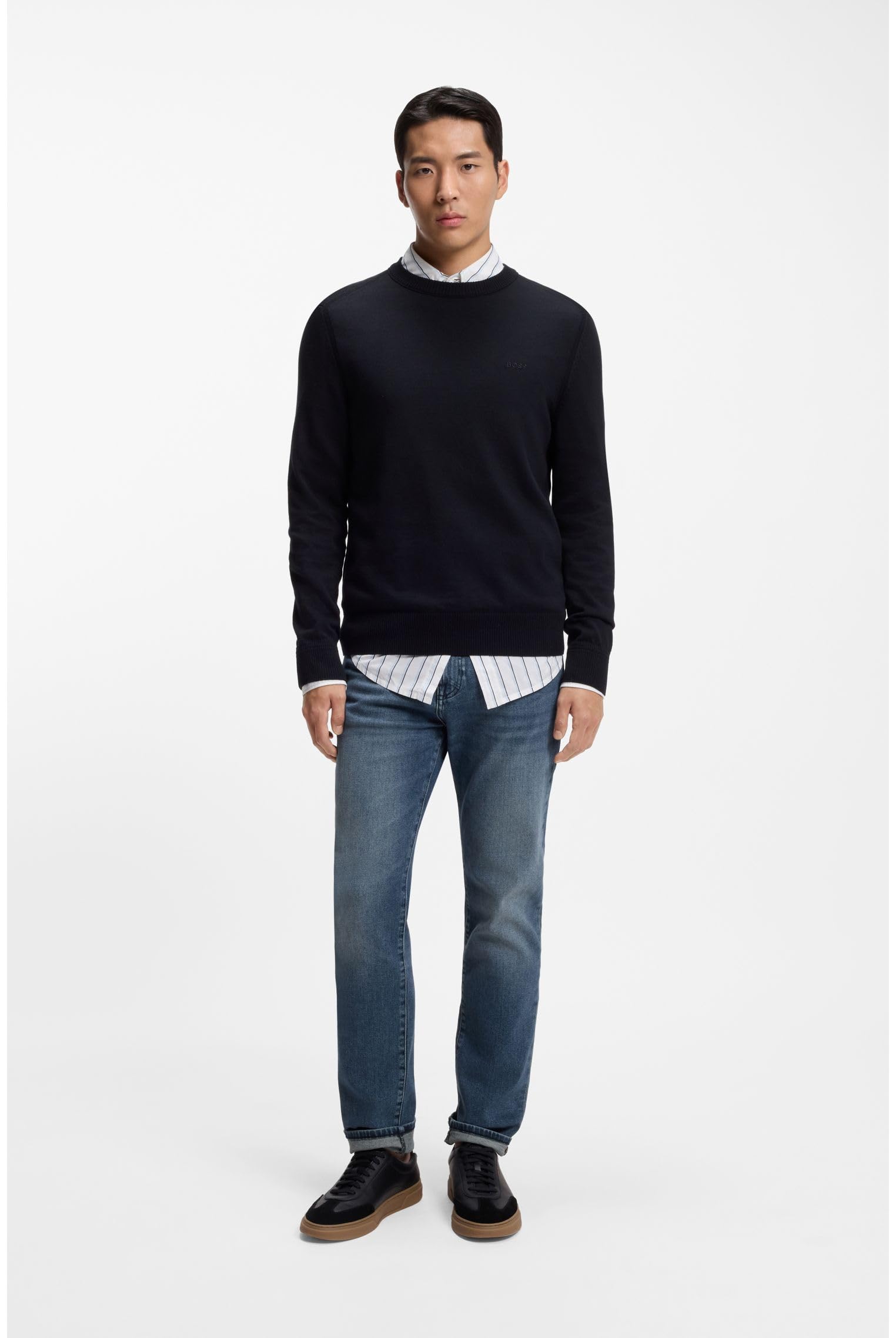 BOSS Herren Re.Maine BC-C Maine Regular-Fit Jeans aus bequemem Stretch-Denim in Stay-Black