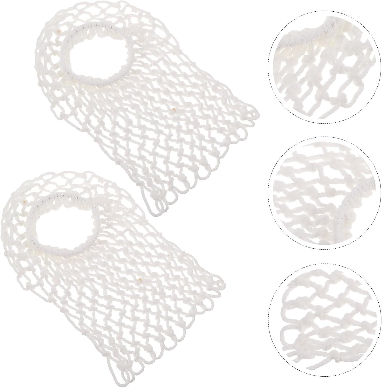NOLITOY 6pcs White Nylon Pool Table Mesh Nets Replacement Billiard Table Pockets Accessories for Ball Safety and Aesthetic Upgrade Suitable for Standard Billiard Pockets