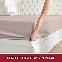 Vista 213 de Mellanni California King Fitted Sheet - Iconic Collection Bedding Sheets with up to 16 inch Deep Pocket - Soft & Cooling - Fade & Stain Resistant
