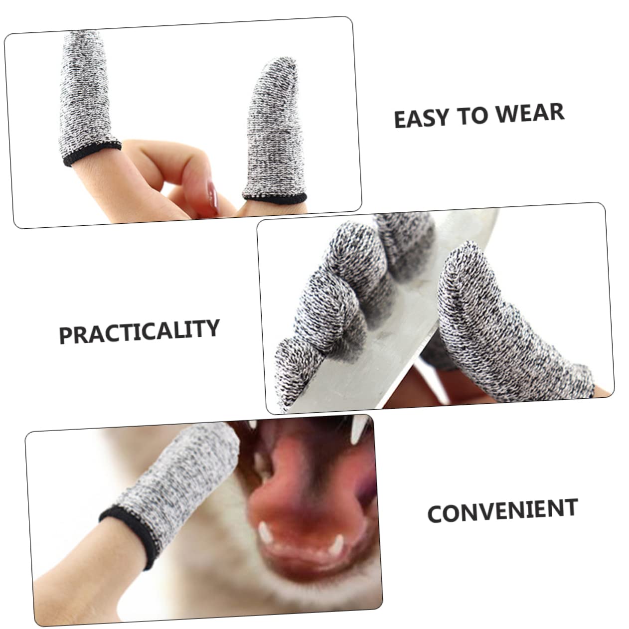 Levemolo 4-Pack Pet Cleaning Toothbrushes Dog Cat Finger Toothbrush Safe Easy-to-wear for Pet's Oral Health