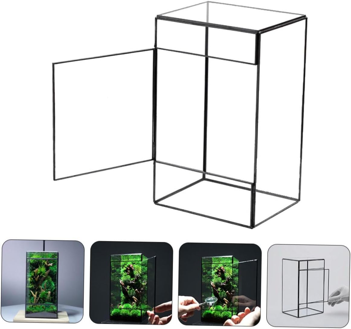 Glass Terrarium Planter for Micro Landscape Clear Tabletop Eco-Friendly Holder for Plants Moss and Decorative Stones Option