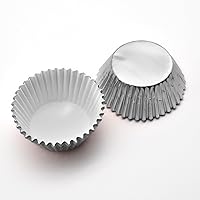 Vista 6 de 200 Pcs Silver Foil Cupcake Liners Standard Baking Cups Muffin Paper Cases