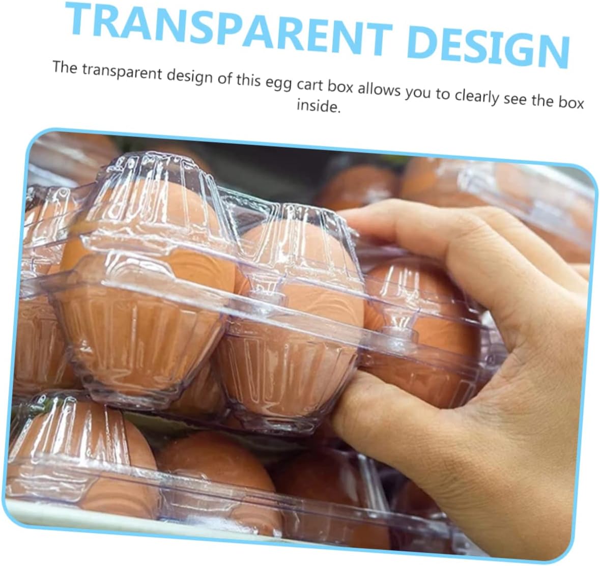 Angoily 20pcs Egg Storage Organizers Home Egg Packaging Boxes Trays for Refrigerator Kitchen Storage Trays