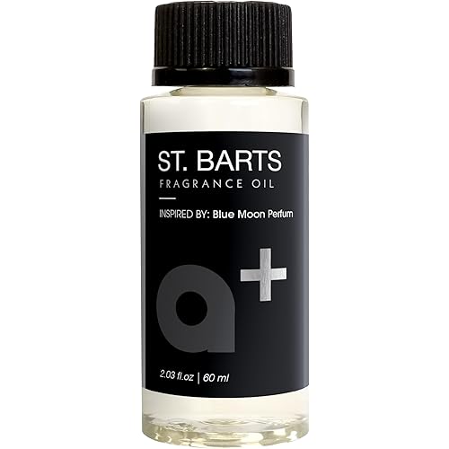 Aromar+ Fragrance Oil – St. Bartz-Inspired by Blue Moon Perfume – Luxury Hotel Scent Experience with Geranium, Lavender & Sandalwood – for Waterless Diffusers – Lasting Home Aroma – 60mL
