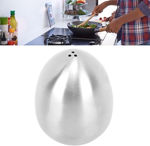 Miniatura 8 de Salt Pepper Shaker Bottle Egg Shaped Spice Jar Multipurpose Salt Pepper Dispenser 3 Holes Leakage Proof Stainless Steel Salt Pepper Dispenser for