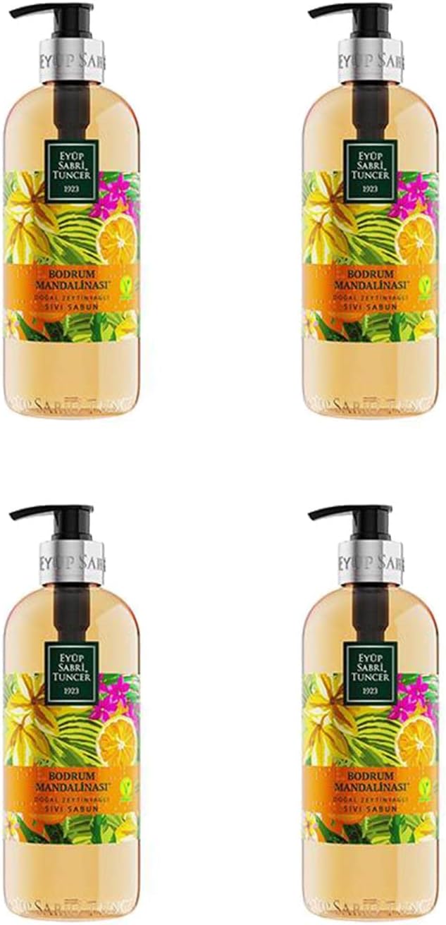 Eyüp Sabri Tuncer Bodrum Mandalinası Doğal Zeytinyağlı Sıvı Sabun 500 ml - 4 Adet
