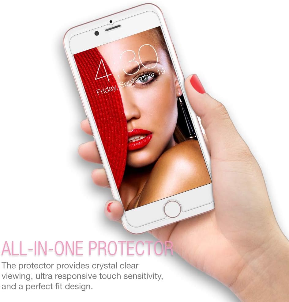 XClear 3-Pack Tempered Glass Screen Protector Compatible for iPhone 8 Plus, iPhone 7 Plus, Case Friendly Glass Film with Easy Installing Alignment Tray, 5.5-inch