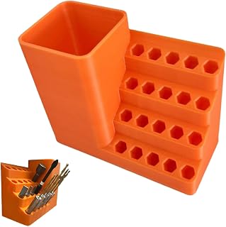 Hex Bit Organizer, Screwdriver Bits Holder Storage Tool Box, 1/4 Impact Driver Bit Organizer (20 Hole)