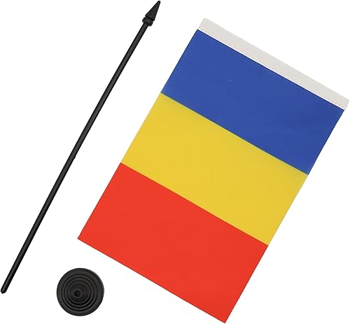 Miniatura 160 de Bandera de mesa Sierra Leona de 5 x 8 pulgadas, bandera de escritorio de Sierra Leona, 8.3 x 5.5 in, barra y base de plástico negro AZ FLAG