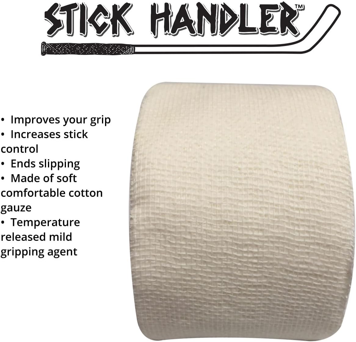 STICK HANDLER Professional Hockey Grip Tape Pro Pack (White | Six Pack)