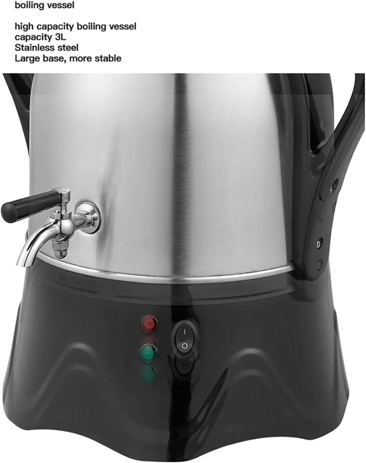 220 v Electric Turkish Tea Maker, 3L Stainless Steel Teapot, 1L Ceramic Teapot, Electric Samovar, with Keep Warm Function, for Coffee, Turkish Tea (White)