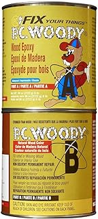 PC Products PC-Woody Wood Repair Epoxy Paste, Two-Part 96 oz in Two Cans, Tan 128336