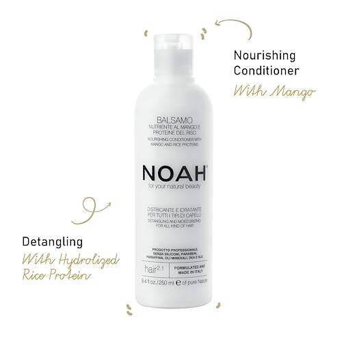 Miniatura 2 de Noah Hair - Acondicionador nutritivo 2.1 con mango - Acondicionador orgánico - Con proteína de arroz hidrolizado - Acondicionador desenredante -