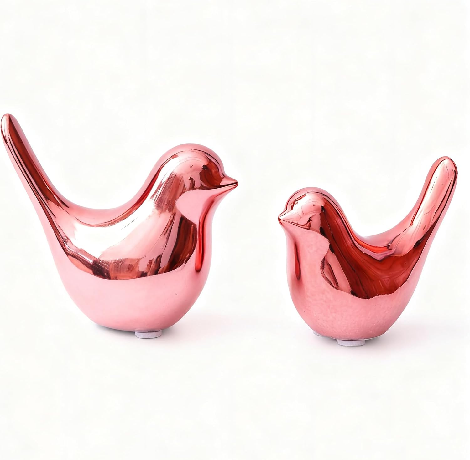 Notakia Small Birds Statues Pink Home Decor Modern Style