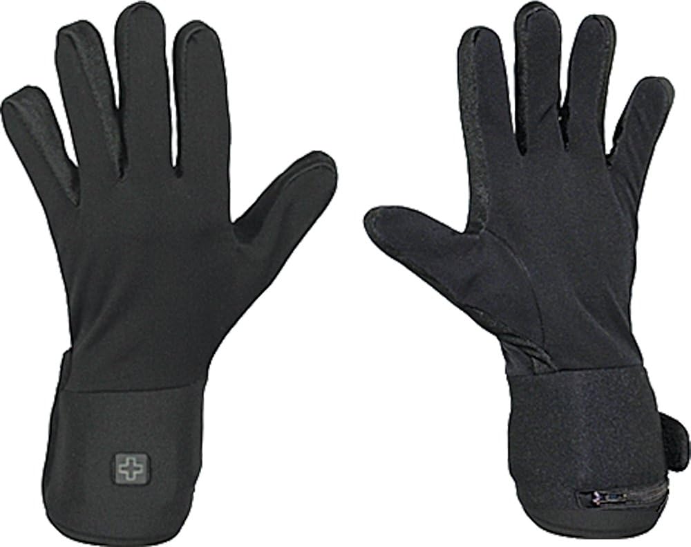 VentureHeat 7.4 Volt Battery Powered Liner Men's Heated Street Motorcycle Gloves - Black / Medium