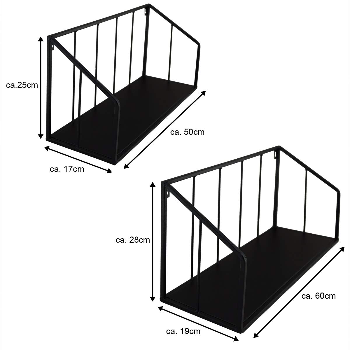 Zwevende planken, set van 3, zelfklevende wandmontageplank voor badkamer, slaapkamer, woonkamer, keuken, kantoor, opslag en decoratie, verschillende maten