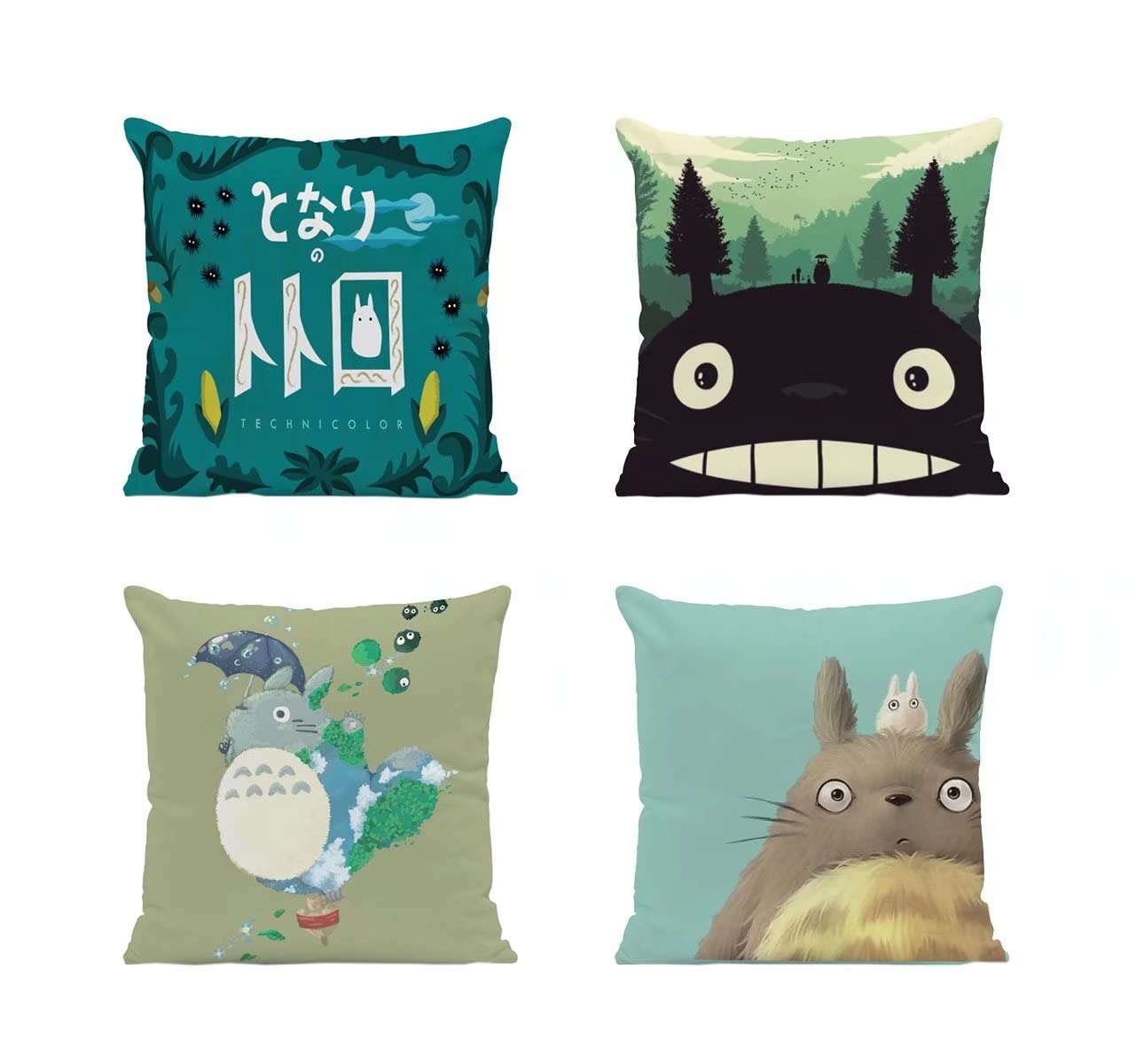 Tuklye Best Gift for Anime Fans Boys Girls Throw Pillow Covers Pillow Slips Children Room Sofa Couch Cushion Protector Set of 4