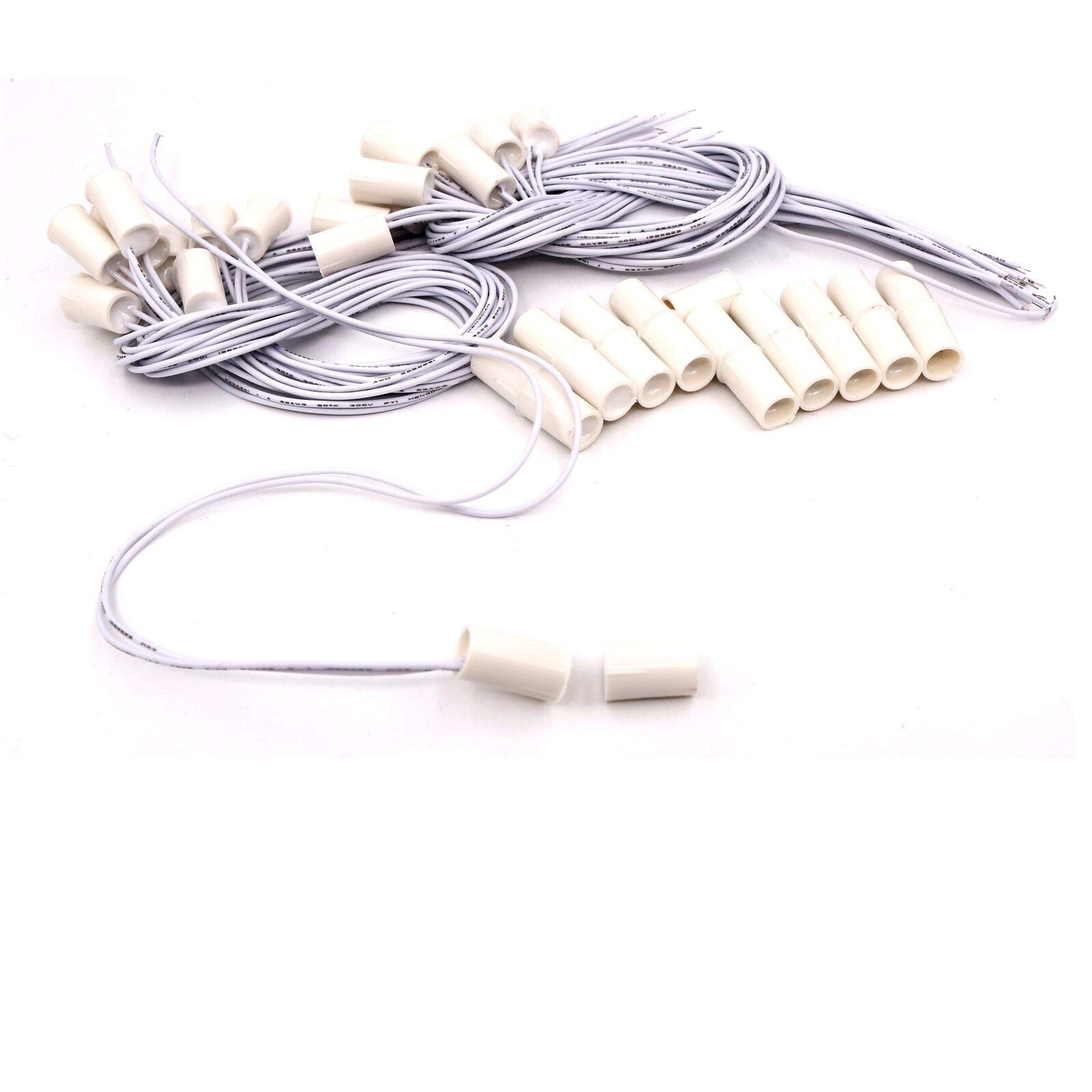 20Pair Door Recessed Magnetic Contacts Security Reed Switch Alarm